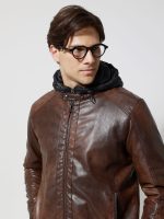 Ανδρικό Jacket Eco-Leather Μπουφάν VENERO 2171-1 Καφέ - Image 2