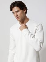 Ανδρική Μπλούζα Μακρυμάνικη NOAH 206074 Λευκό - Image 4