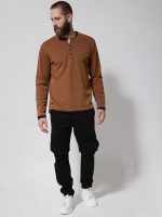 Ανδρική Μπλούζα Long Sleeve HENRY 206097 Camel - Image 3