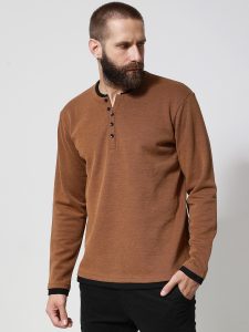 Ανδρική Μπλούζα Long Sleeve HENRY 206097 Camel