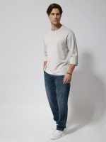 Μπλούζα Μακρυμάνικη Oversize BENJAMIN 206096 γκρι - Image 2