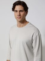 Μπλούζα Μακρυμάνικη Oversize BENJAMIN 206096 γκρι - Image 3