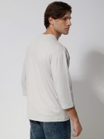 Μπλούζα Μακρυμάνικη Oversize BENJAMIN 206096 γκρι - Image 5