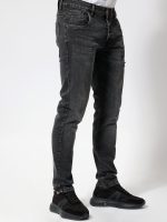 Ανδρικό Jean Με Φθορές Παντελόνι OREGON 6282 Μαύρο - Image 3