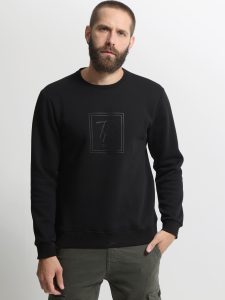 Sweatshirt Μπλούζα με Εντυπωσιακό Λογότυπο 206089 Μαύρο