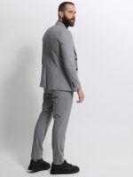 Ανδρικό Καρό Κοστούμι Με Γιλέκο BRUNO 2028 Grey - Image 5