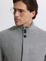 Ανδρικό Παλτό με Ψηλό Γιακά VINCE 2603 Γκρι - Image 2