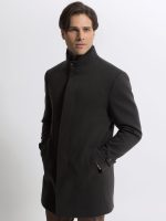 Ανδρικό Παλτό με Ψηλό Γιακά VINCE 2603 Μαύρο - Image 4
