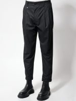 Ανδρικό Ριγέ Παντελόνι Ιταλικού Στυλ DRAKE 210-972 Μαύρο