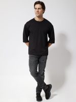Ανδρική Μπλούζα 3/4 Μανίκι CARLOS 207096 Μαύρο - Image 4