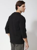 Ανδρική Μπλούζα 3/4 Μανίκι CARLOS 207095 Μαύρο - Image 5