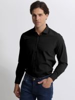 Ανδρικό Πουκάμισο CUSSIUS 33-7522 Μαύρο Slim-fit