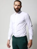 Ανδρικό Πουκάμισο TAILOR-FIT 33-8143 Λευκό Φαρδιά γραμμή