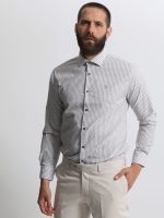 Ριγέ Πουκάμισο TAILOR-FIT Bilbao 33-8177 Γκρι Φαρδιά γραμμή - Image 2