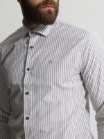 Ριγέ Πουκάμισο TAILOR-FIT Bilbao 33-8177 Γκρι Φαρδιά γραμμή