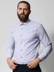 Ριγέ Πουκάμισο TAILOR-FIT Bilbao 33-8177 Μπλε Φαρδιά γραμμή