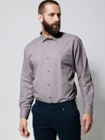 Ανδρικό Πουκάμισο Tailor-Fit GIANNI 33-8166 Espresso Φαρδιά γραμμή - Image 4