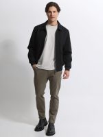 Ανδρικό Κοντό Παλτό με Φερμουάρ 2401 Μαύρο - Image 3