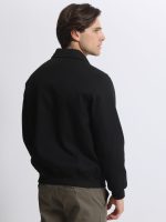 Ανδρικό Κοντό Παλτό με Φερμουάρ 2401 Μαύρο - Image 4