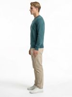 Ανδρικό Πλεκτό Πουλόβερ με Λαιμόκοψη 34-305 Πετρόλ - Image 4